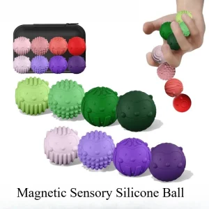 כדור סיליקון חושי מגנטי למגע ביד כדור רך לעיסוי אימון להקלה מתח וחרדה צעצוע למבוגרים וילדים עם אוטיזם מתנה