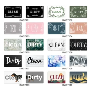 לוח ניקוי מלוכלך למדיח כלים קל לקריאה ומחזיק חזק לשינוי לוחות מגנט חזק עם מדבקות אופציונליות