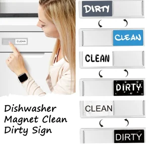 מגנט למדיח כלים לניקוי סימן מלוכלך סימן מגנטי מדביק ידידותי לניקוי סימן מלוכלך מסתובב סמל כלים