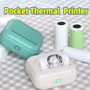 מדפסת תרמית מיני X6 עם Bluetooth אלחוטית 1200mAh מדפסת קטנה ללא דיו 203dpi מכונת הדפסת תמונות עבור מדבקות תוויות