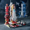 מודל בניית קוביות מרכזיות ToylinX Launch Center Lunar Lander Spaceship Spaceport Figure Shuttle Rocket Bricks צעצועי בנייה