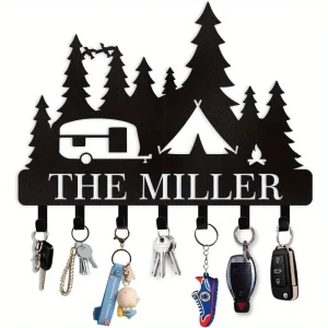 מחזיק מפתחות מותאם אישית עם תכונת קמפר | עוגן מתכת אמנותי, מתנת הלווין וחג המולד, מטבח / דלת / רחוב / משרד
