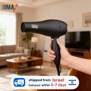 מייבש שיער מקצועי מודרני 6 רמות Electro Max 2200W עם ייבוש מהיר וטמפרטורה גבוהה כלי עיצוב לשיער