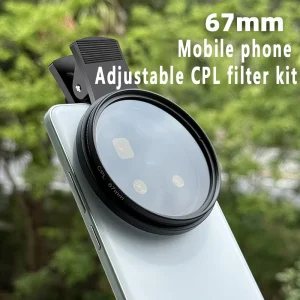 סט מסננים CPL ברזולוציה של 67 מילימטר עבור iPhone HUAWEI Xiaomi Canon Nikon Sony DSLR - אידיאלי לדיג, נוף שמיים, אדריכלות וצילום