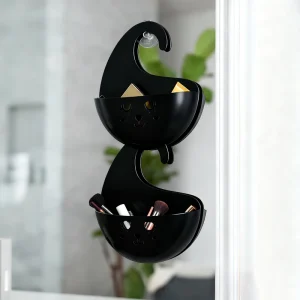 סל אחסון מונח על הקיר לכיור מטבח קרוואן פלסטיק תלוי על הקיר סל ניקוז רב תכליתי סל אחסון פריטים קטנים