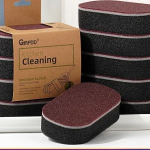 ספוג בצפיפות גבוהה לנגב את עבודת הבית ניקוי מדיח כלים מברשת decontamination והסרת חלודה פריט שחור