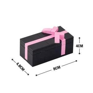 קופסת מתנה עם קשת, אוסף יצירתי, 73 חתיכות, סט בלוקים, צעצועי לגו לילדים ומבוגרים, דגמי פאזל. מתנות ליום ההולדת