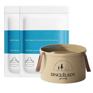 קיבולת גדולה בכיור מתקפל לפעילות חיצונית 12L אגן מים עיצוב אטום דליפות עם תכונת אחסון קלה לנסיעה