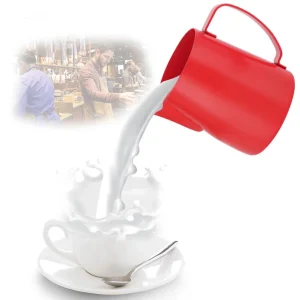 קילוף חלב מנירוסטה בנפח 400 מיליליטר, קל משקל, בטוח לניקוי קל, נייד להכנת לטה וקפוצ'ינו