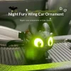 קישוט מקורי וחמוד לרכב, זוהר, ללא שיניים, כנפי כעס לילי, יכול להזיז, קישוט ללוח המחוונים, אביזר תלייה לרכב - תמונה 3