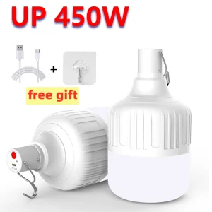 1-8 יחידות נורות קמפינג ניידות לחוץ עם טעינה באמצעות USB, נורת חירום LED עם תלייה, עוצמה גבוהה, מנורות לילה לאוהלים