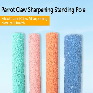 1 יחידה צבעים אקראיים תוספות לכלוב תוכי פרץ ציפור עמדת ציפור משחק צבעוני קוורץ משחז חול כף צעצוע מתאים לציפורים