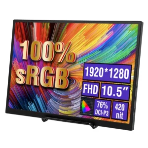 מסך נייד Anmite 10.5-Inch 1280P HDR 15:10 אור כחול נמוך עבור XBox PS4 / 5 Switch טלפון סלולרי PC Loptop Extension
