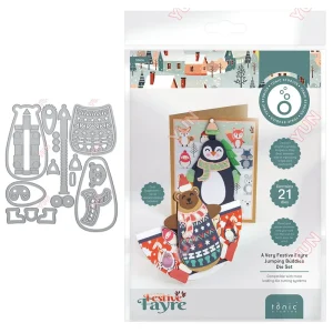 חדש חג המולד ברור בולים Fayre מאוד חגיגי קופצות חברים סט עושה כרטיסי גירוד מתנה תיבת תפאורה