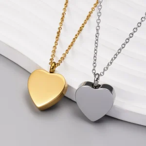 תליון מילוי תכשיטי לב נירוסטה שרשרת תליון כד הנצחה אשוחית מחמד תכשיטים עם ערכת מילוי