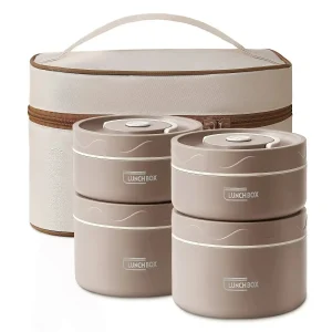 קופסת ארוחת צהריים / סנאק תרמית, נירוסטה מבודדת בשני רמות למבוגרים, ילדים, גברים ונשים