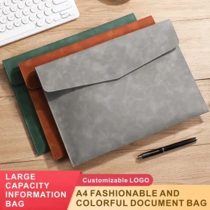 תיק מסמכים A4 מעור PU, 7 צבעים, תיק קבצים למשרד ולנסיעות, מארגן מעוצב