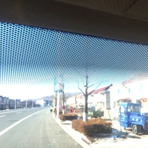 מדבקות חלון קדמיות לרכב בצבע שחור עם רשת מחוררת, סרט ויניל לחלון, מדבקות קישוט לרכב