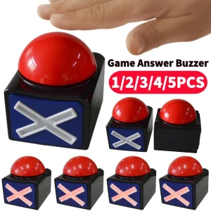 5-1 יחידות משחק תשובה באזעקה כפתור עם תאורה קולית Trivia Question Got Talent באזעקה ציוד חינוכי לתחרות ולהופעות משחק