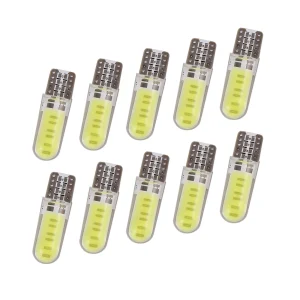 *A14E 10 יחידות T10 W5W COB LED נורת פנים לרכב אוטומטי צד חניה נורת כיפה