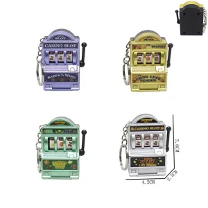 מחזיק מפתחות מכונת חריץ פירות מזל מזל ג'קפוט מיני תליון קזינו תיק מזל חדשנות מתנות לילדים מבוגרים