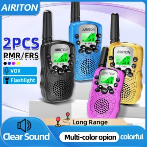 2 יחידות AIRITON T388 ילדים Walkie Talkie HD Sound PMR/FRS 10 צליל שיחה טווח ארוך נייד רדיו דו כיווני Ham מתנת חג המולד לילדים