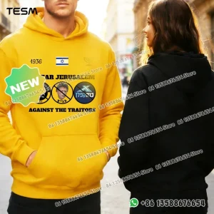 סווטשירט עם הודי צהוב למשפחה, מתאים לזוגות, ללבישה יומיומית ברחוב, עם שרוולים ארוכים וגזרה רחבה, מתאים להורים וילדים, מתאים לחגים ולמסיבות