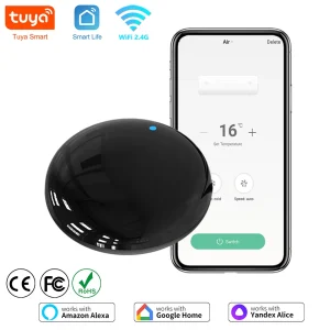 Tuya WiFi IR שלט רחוק חכם אוניברסלי לטלוויזיה מזגן Alexa שלט רחוק עבודה עם Google Home Yandex Google