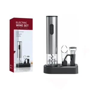 פותחן יין חשמלי אוטומטי, סט רב תכליתי למזיגת יין אדום ופקק, פותחן בקבוקים בסגנון אינס, סט מתנה לבית ולמטבח
