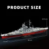 1:300 ספינת קרב טירפיץ בניית קוביות מודל חיל הים הצבאי מלחמת העולם השנייה צעצועים לילדים מתנת יומולדת MOC 2... - תמונה 6