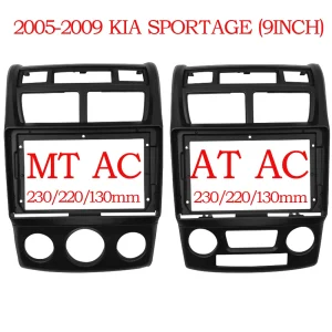 2 Din 9 אינץ רכב רדיו Fascia מסגרת ערכת דאש לקאיה SPORTAGE 2005-2009 אנדרואיד נגן מתאם כיסוי סטריאו פנל לוח GPS