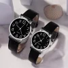 4pcs חגורה דיסק דיגיטלי 4pcs יחד עם שעון שחור שרשרת זוג