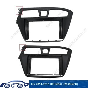 9 אינץ 'fascia רדיו עבור היונדאי i20 2015 -2017 מסגרת מעטפת נגן 2 ראש יחידת Din סטריאו 2 יחידת ראש דין סטריאו כיסוי לקצץ