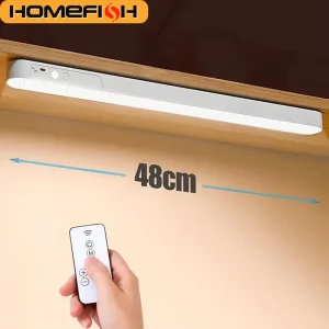 HOMEFISH מנורת שולחן לטיפוח עיניים בר אור LED נטענת מנורת קריאה שולחן עבודה אלחוטית מנורת לילה USB מנורת לילה לארון מטבח ליד המיטה