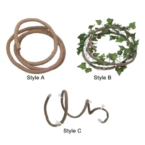 גפנים לזוחלים לקישוט טרראריום צמחים מזויפים לקישוט טרראריום לצ'מליאון נחש נמר גקו דרקון זקן