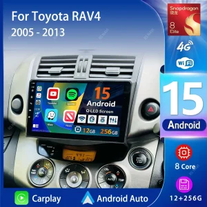 אנדרואיד 15 רדיו לרכב Carplay מולטימדיה עבור טויוטה RAV4 Rav 4 2005 - 2013 וידאו ניווט DVD אוטורדיו סטריאו 2din 4G+BT GPS