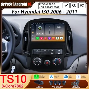 אנדרואיד 16 עבור יונדאי i30 2006 2007 2008 2009 2010 2011 רדיו לרכב DVD נגן מולטימדיה סטריאו יחידת ראש GPS ניווט WiFi 5G