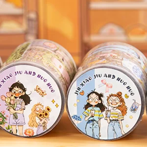 גבר נייר Washi Tape Kawaii 1 גליל תצורת דמויות PET מדבקות DIY קישוט ליומן יומן Scrapbooking Planners כרטיסים