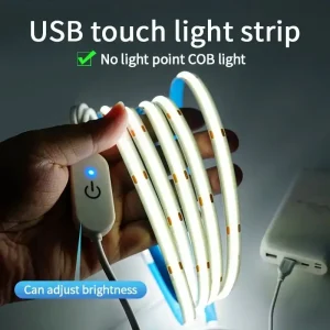 הוביל cob אור רצועת מגע dimmer גמיש דיודה קלטת 5v USB ליניארי תאורה פנימית מנורת חדר diy טלוויזיה מראה תאורה אחורית תפאורה