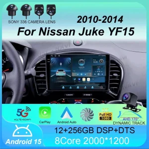 וידאו רדיו DSP אנדרואיד 15 ניווט נגן מולטימדיה עבור ניסאן Juke YF15 2010 2011 2012 2013 2014 Carplay אוטומטי סטריאו DVD BT