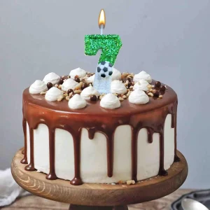 כדורגל יום הולדת מספר נרות, מספרי נר לעוגות, קישוט נרות, קישוט טופר עוגה ליום הולדת