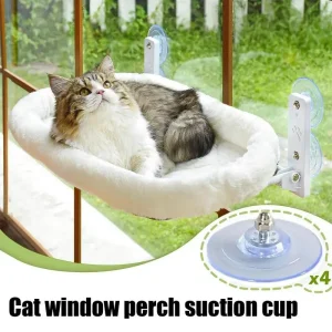 כוסות יניקה מיטת חתול 4 יח 'pvc כוסות יניקה לחתול בורג בורג מקסימום משקל 20 ק "ג רפידות שקופה צלול עם ברגים לחתול