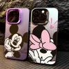 כיסוי טלפון Disney Mickey And Minnie עבור Apple iPhone 15 16 Plus 14 Pro 13 X XS Max 12 Pro 11 Pro Max XR 13 Pro Max כיסוי יוקרתי