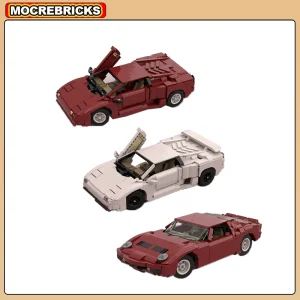 מודל בניית קוביות מהירות לרכבי ספורט MOC City Racing עם טכנולוגיית רכבי ספורט לילדים