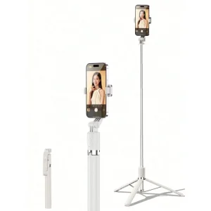 מוט סלפי אלחוטי 1700 מ\"מ, חצובת טלפון, מעמד מתקפל, מונופוד לסמארטפונים, צילום יציב