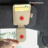 מחזיק משקפי שמש רב תכליתי מעור PU לרכב, מגן שמש יצירתי, מארז אחסון למשקפי שמש, קליפס מגנטי, מחזיק עטים וכרטיסים