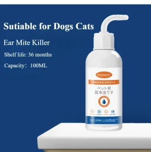 מנקה אוזניים מתקדמת לחיות מחמד כלבים וחתולים הורג פטריות באוזניים נוסחה עדינה ללא תרופה היפואלרגנית