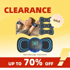 מסאג'ר צוואר חשמלי Clearance_עם מסאג'ר צוואר מיני מתכוונן, 4 יחידות חילוף מתאימות לעיסוי גוף מלא