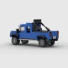 משאית פיקאפ כחולה MOC Blocks City Racing M10471 סוג דומינו קוביות מהירות צעצוע אלופים רכב בניית קוביות רכב - תמונה 3