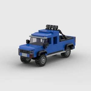 משאית פיקאפ כחולה MOC Blocks City Racing M10471 סוג דומינו קוביות מהירות צעצוע אלופים רכב בניית קוביות רכב